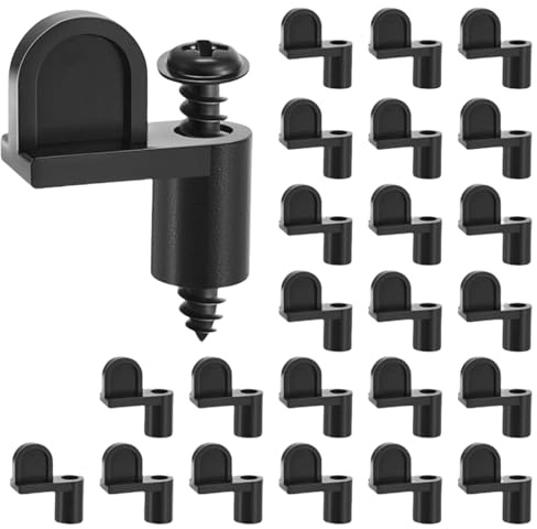 Fenstergitter Clips - 24 Stück Nylon Sturmfenster Befestigungselemente Ersatzteile,Eng anliegend wetterbeständig Sturmschutzplatten Zubehör für Haus und Wohnung