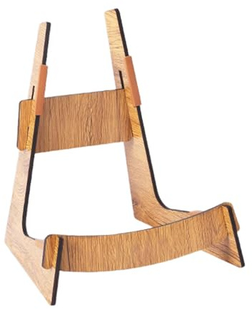 kowaku Gitarrenständer Aus Holz für Den Boden, Geigenständer, L Förmig, Massivholz, Tragbar, Geigenhalterung, Lagerregal für Ukulele, Bass, Banjo, Naturholz