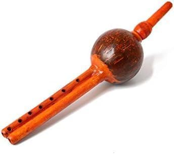 Handmade Wooden Snake Charmer Been Pungi Musical Instrument Wind Percussioon Played By Sapera- Pack Of 1 (Length - 16 Inches Approx.)
