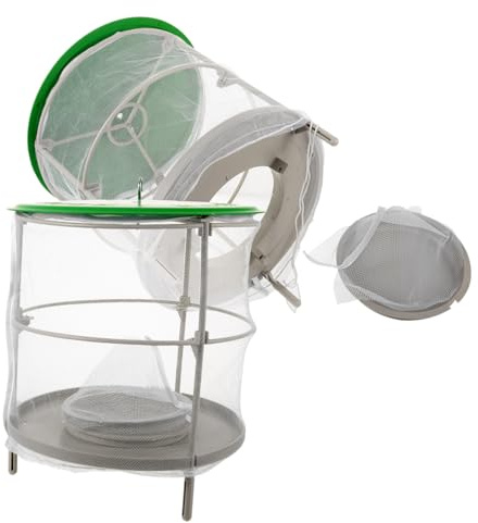 POPETPOP 2 pièces Filet Anti-Insectes Suspendu avec Protection Pluie Piège à Mouches Extérieur Maille pour Jardin et Lieux Publics