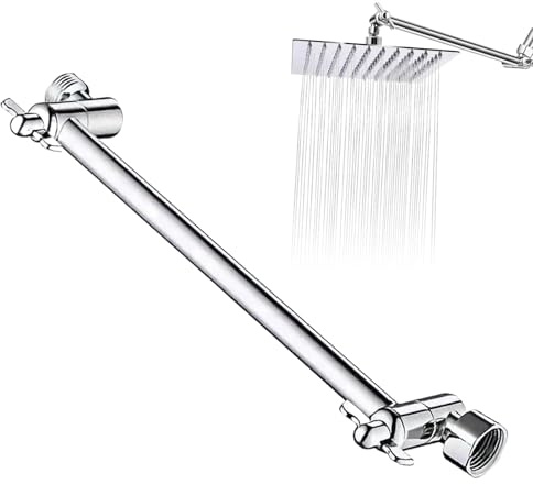 Quorvex Shower Head Extension Arm | Heavy Duty Bathroom Accessory | Adjustable Shower Arm Extender,for Home Dormitory Restaurant Apartment Businesses Rental