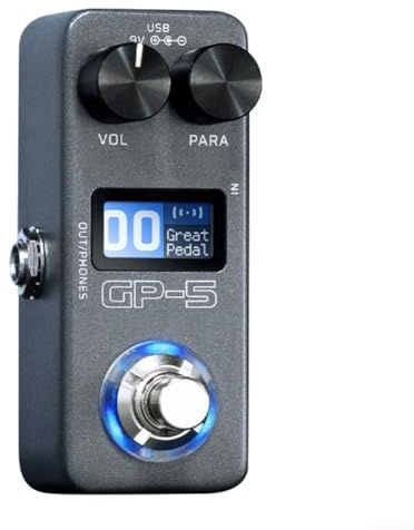 Procesador de efectos de guitarra eléctrica con máquina de tambor y tarjeta de sonido, diseño compacto para uso en estudio y actuaciones en vivo