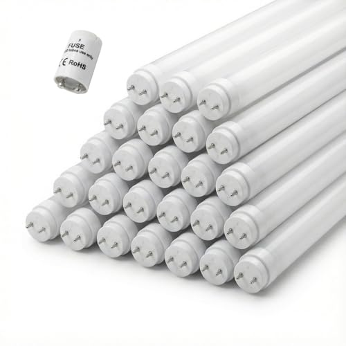 Glac Store® Tubi LED T8 G13 60/90/120/150 cm – Alta Efficienza, Luce Naturale 4000K o Fredda 6000K – Starter Incluso – 360° – Ufficio, Magazzino, Garage (25, 60 cm Luce Naturale 4000K)