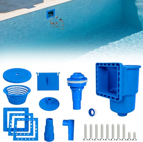 GOUYENG Einbauskimmer,Pool Skimmer,Skimmer Korb,Skimmers Pool Set,Oberflächenskimmer Pools,Einbauskimmer Komplett-Set,Wandskimmer Komplettset,für Stahlwandpool,Folienbecken