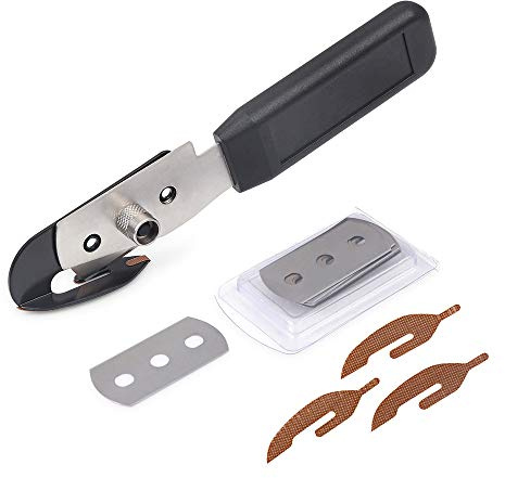 Gomake Bodyguard Vinyl Backing Cutter Knife with PTFE-Coating, Stainless Steel Hidden Blade Film Safety Cutting Knife for Car Tinting and Backing Paper, with 10 Extra Blade and 3 PTFE Stickers