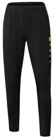 JAKO Damen Trainingshose Premium Damen, Schwarz/Citro, 36