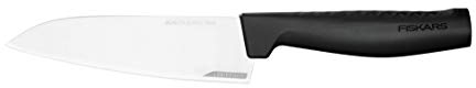 Fiskars Kochmesser, Hard Edge, Elegantes Design, Gesamtlänge: 25,1 cm, Rostfreier Stahl/Kunststoff, 1051749