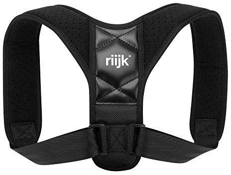 riijk Rücken Geradehalter für Kinder 65-85 cm Brustumfang | Haltungskorrektur Rücken Gurt | Rückentrainer für Zuhause mit Schultergurt als Rückenstrecker