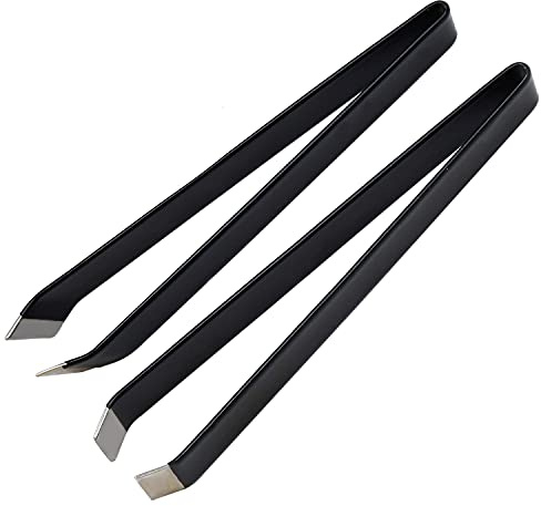AAProTools Fish Pin Bone Tweezers Stainless Steel Remover Deboner (Pack of 2) Black