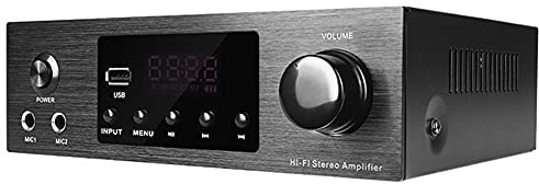RSGK 2.1HiFi Lossless High-power Amplifier, 100W Dual-channel Audio Stereo Receiver, Home Theater Entertainment with USB, AUX, Microphone Input, LCD