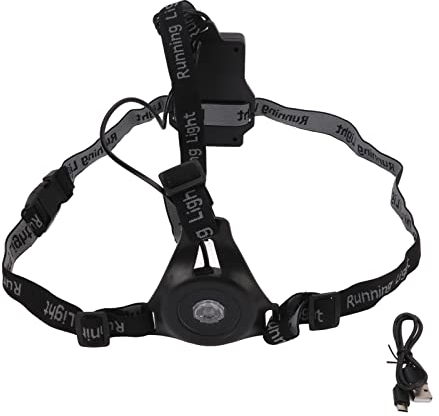Nachtlauflicht LED Brustlampe 3 Modi IP65 Wasserdicht USB Wiederaufladbar für Outdoor Camping Joggen Wandern Angeln