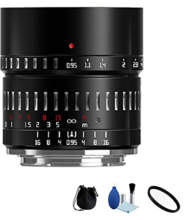 TTArtisan Objectif portrait 50 mm F0.95 APS-C à grande ouverture pour Canon EOS R RP R5 R6 R Monture sans miroir