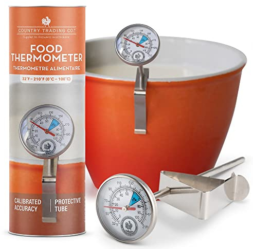 Kitchen Food Thermometer | Protective Case | Meat BBQ Poultry Dairy and Canning | Calibrated