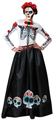 Atosa Costume da donna con scheletro messicano