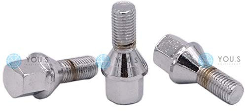 YOU.S Original RADSCHRAUBEN - M12 x 1,5 mm Sechskant Kegelbund Gewinde 22mm (10 Stück)
