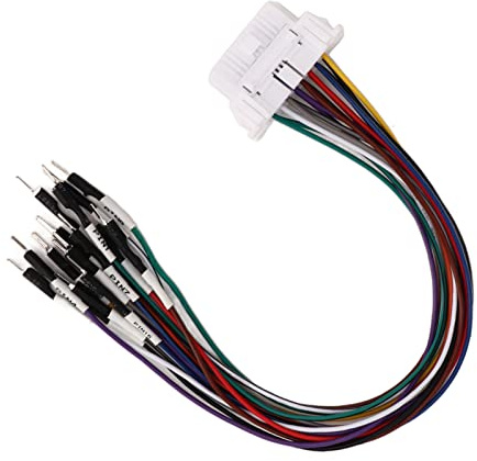 Keenso Câble de Diagnostic de Prise Femelle OBDII, Câble de Connecteur OBD2 à 16 Broches sans Soudure, Suppression du Code de Détection de Défaut, Câble Adaptateur de Cavalier de