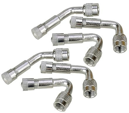 NinWelly jfqm Silber Reifen Ventilverlängerung Vorbau Extender Adapter 45 90 135 Grad Passend for Auto Fahrrad Motorrad LKW Roller