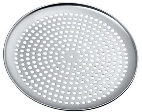 SOLUSTRE Plaque à Pizza 10 Pouces En Alliage D'aluminium Trous Perforés Moule à Pâtisserie Multifonction Assiette à Pizza Ménagère Pour Cuisson Au Four Accessoire La Cuisine