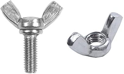 Dado ad alette, Dado a farfalla1x Dado ad alette in metallo in acciaio inossidabile metrico M6x16mm 10x Dadi ad alette a farfalla in acciaio inossidabile con diametro filettato M6 Elementi di fissaggi
