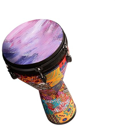 Djembe Trommel 12 Zoll Verstellbare Afrikanische Trommel Aus PVC Für Erwachsene, Professionelles Handtrommelinstrument (Color : A)