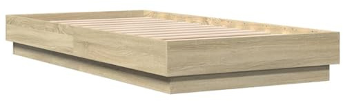 vidaXL Bed Frame without Mattress Sonoma Oak 75x190 cm Small Single