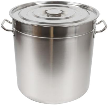 Casserole en acier inoxydable 70 l avec couvercle en forme de saut, marmite universelle avec poignées, pour la cuisine