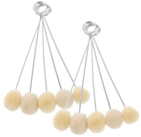 Operitacx 10stücke Wolltupfer Mit Metallgriff Für Lederfarbe Wollkugel Applikator Zum Färben Und Kleben Wollbälle Pinsel Für Basteln Und Heimwerkerprojekte
