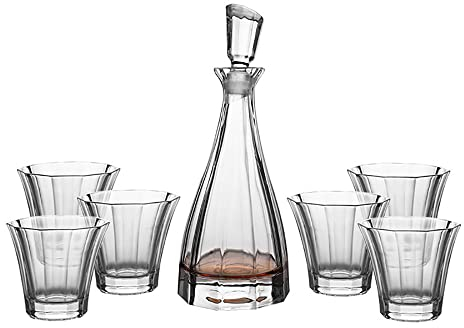 QTANZIQI Verres à Whisky en Cristal, Ensemble de 6 Verres à l'ancienne, pour Boire du Whisky Bourbon, des Cocktails, du Cognac, Cadeau pour Petit ami (Type 15)
