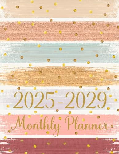 2025-2029 Monthly Planner: 5 year Calendar with Holidays and Inspirational Quotes (from January 25 to December 29) large organizer and Schedule 8.5x11”