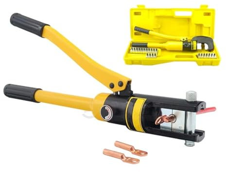 16 Tonnellate Pinza Crimpatrice Idraulica 4-400mm², Pressa Idraulica, Pinze Capicorda Per Terminali Elettrici, Crimpatrice Pinza Per Cavi E Terminali Elettrici Manico In Spesso Isolato (YQK-400)