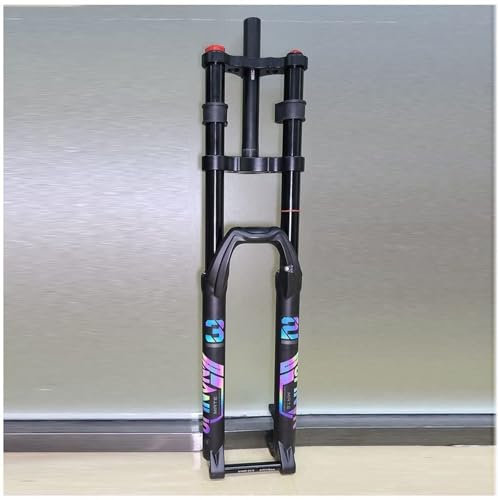 KLYso MTB Air Fork Travel 150mm Rebound Adjustable 28.6mm Straight Double Shoulder Fork Thru Axle 15 * 100mm HL Mountain Bike Suspension Fork Downhill DH/XC(29'' Black)