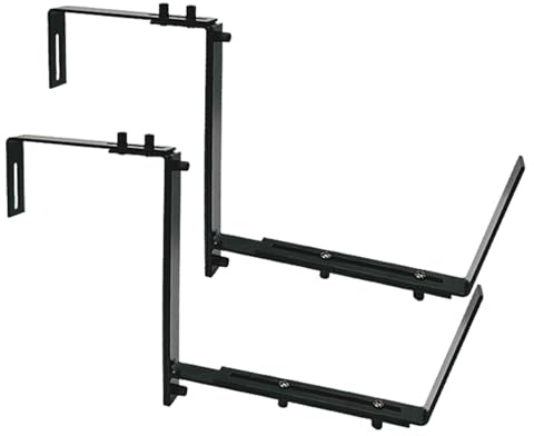 Fensterkasten-Halterungen – verstellbare Blumenkasten-Halterungen, langlebige Fenster-Pflanzgefäß-Halter | Robuste Metallkonstruktion, ideal für die Dekoration im Freien, unve