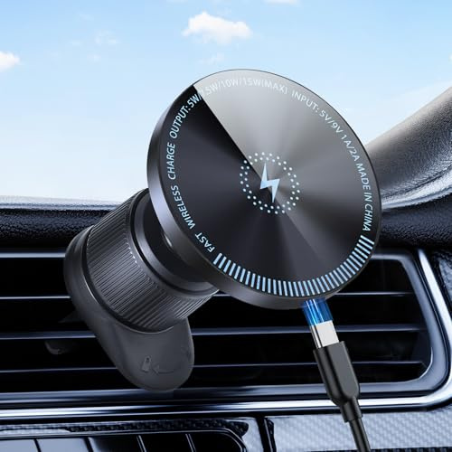 ALESTOR for Magsafe Car Mount Charger,15W Magnetic Car Phone HolderHands Free Air Vent Car Phone Holder Cradle for iPhone 17 16 15 14 13 12 Series