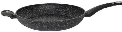 ELO Granit Evolution Pfanne 32 cm, ELODUR® Professional Antihaftversiegelung, extra raue Oberfläche, geschmiedetes Aluminium, schwarz, Neu | Micro-Waben-Struktur, raue Oberfläche, kratzfeste ELODUR® Professional Antihaftversiegelung