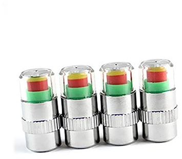 Anneome 4 Stück Autoreifen Drucksensor Ventilkappen mit Druckanzeige für Suvs Kompatibel mit Reifendruckkontrollsystemen Staubdicht 2.