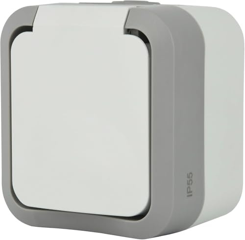 Electraline 615812 - Presa Schuko (2P + T) 16A Outdoor IP55 Hypro