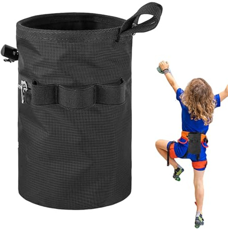 Gazocua Chalk Bag Für Klettern,wasserdichte Kreidetasche Mit Verstellbarem Hüftgurt Und Reißverschlussfach,Sportausrüstung Für Bouldern - Aktivitäten Für Wand Bar Disc Golf Workout