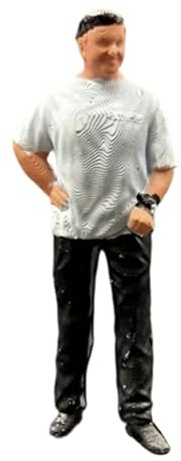 F Fityle 1/64 Miniature Figure Tiny People Figurine Miniature Scene Decor Resina Dipinto a Mano Figura Umana Modello per Modellini di Treni Decorazione, Uomo in Piedi