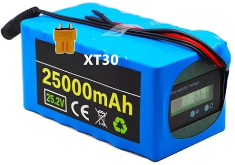 25.2V 25AH E-Bike Akku E-Fahrrad Ersatzakku Mit Ladegerät 6S4P Elektro Scooter Batterien Wasserdichter PVC-Akku Eingebauter BMS