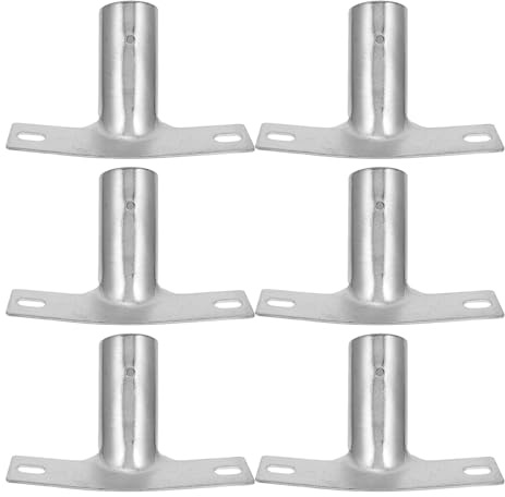 COLLBATH 6pcs Metal Broom Handle Connector Bracket for 2.5cm Poles Threaded Broom Handle Repair Adapter with Quick-release Attachment for Household Cleaning