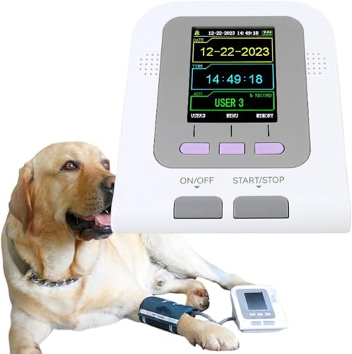 Monitor De Presión Arterial Para Mascotas, Equipo Veterinario Digital, Esfigmomanómetro Electrónico De 3 Modos Y 3 Puños, Pantalla LCD De 2,8 Pulgadas Y 100 Juegos De Memoria De Datos