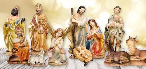 Traditional Nativity Set Christmas Holy Ornament ~ 11 Figures