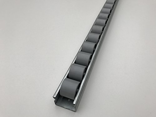 riel de rodillos carril de roldanas con ruedas plástico Ø 28 mm (longitud: 2 m)