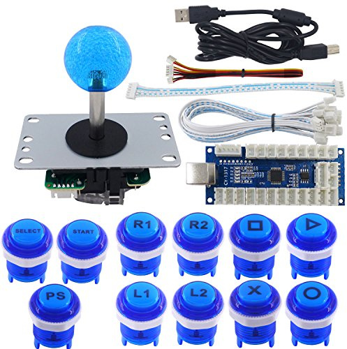SJ@JX Arcade Game LED DIY Kit Arcade Joystick Zero Delay PS3 USB Encoder PS6 Controller Arcade LED Button Mechanical Keyboard Switch