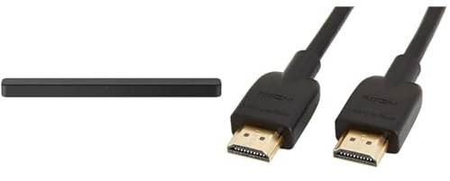 Sony HT-SF150 2-kanalig soundbar med Bluetooth - svart & Amazon Basics HDMI-kabel, 18 Gbit/s, hög hastighet, 4K vid 60 Hz, 2160p, Ethernet-förberedd, 0,9 m, svart