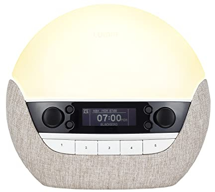 Lumie Bodyclock Luxe 700FM - Wake-Up Light with FM Radio, Bluetooth Speakers & Low-Blue Light for Sleep