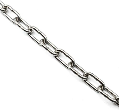 Rundstahlkette kurzglied 3mm [100m] Edelstahl V2A AISI304 gemäß DIN 5685-A Bruchlast (BL): 440kg HEAVYTOOL® Edelstahlkette 3mm