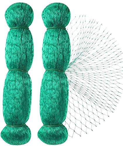 2 Pezzi Rete Anti Uccelli 4 X 10m Rete Giardino Rete Protezione per Piante Stagni Frutti Verde Maglia Fine Dimensione Maglia 1,5cm