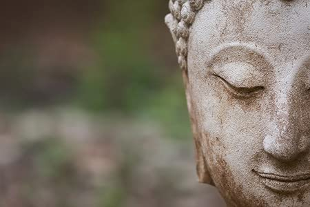 adrium Acryl-Bild 90 x 60 cm: Buddha-Statue in Wat Umong, Chiang Mai, Reisen Thai Tempel in Nordthailand, Thailand(51223199)