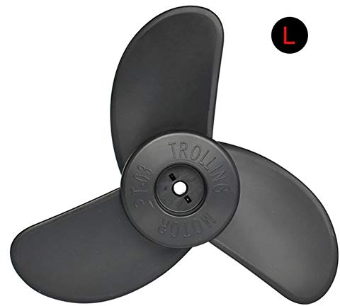 Z-LIANG High Speed ​​Starke Motorboot Propeller Motor Outboard Hersteller elektrischer Antriebe Outboard Nylon Propeller Surfbrett Bootszubehör (Color : L 3Vanes)